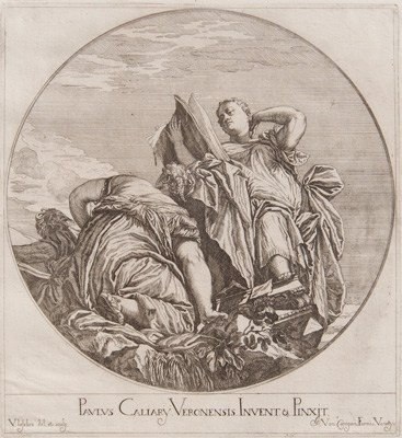 veronese etching from 1682 Music, Astronomy and Deceit